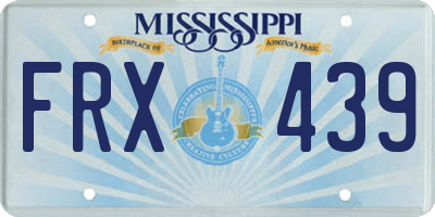MS license plate FRX439