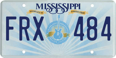 MS license plate FRX484