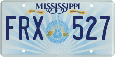 MS license plate FRX527