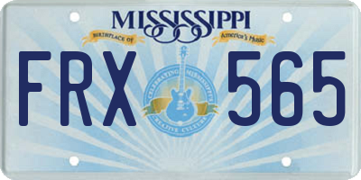 MS license plate FRX565