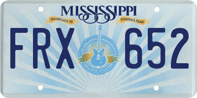 MS license plate FRX652