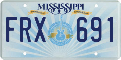 MS license plate FRX691