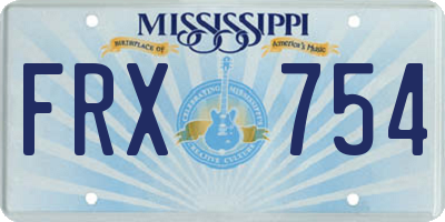 MS license plate FRX754