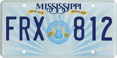 MS license plate FRX812