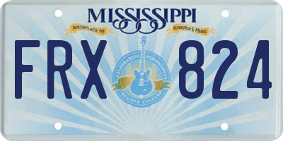MS license plate FRX824