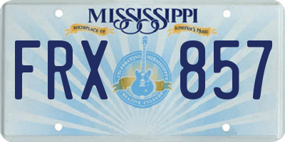 MS license plate FRX857