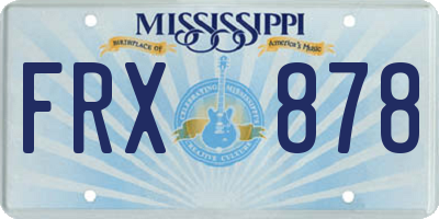 MS license plate FRX878