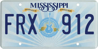 MS license plate FRX912