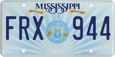MS license plate FRX944