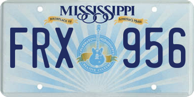 MS license plate FRX956