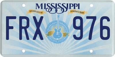 MS license plate FRX976