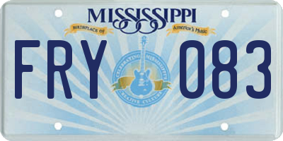 MS license plate FRY083