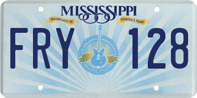 MS license plate FRY128