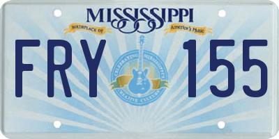 MS license plate FRY155