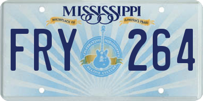MS license plate FRY264