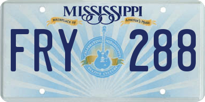 MS license plate FRY288