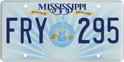 MS license plate FRY295