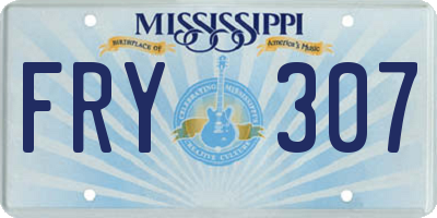 MS license plate FRY307
