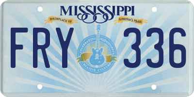 MS license plate FRY336