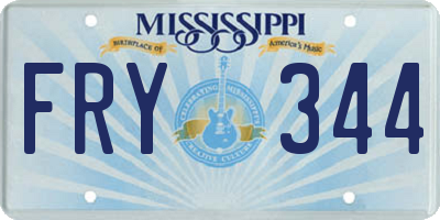 MS license plate FRY344