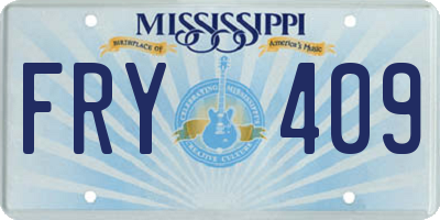 MS license plate FRY409