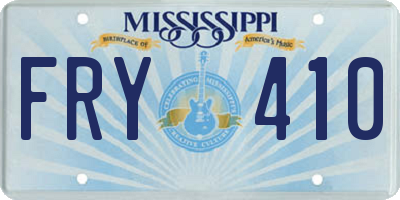 MS license plate FRY410