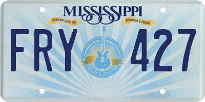 MS license plate FRY427