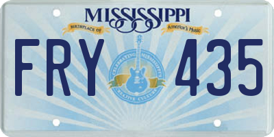 MS license plate FRY435
