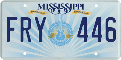 MS license plate FRY446