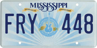 MS license plate FRY448