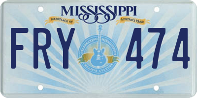 MS license plate FRY474