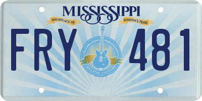 MS license plate FRY481