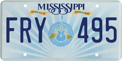 MS license plate FRY495