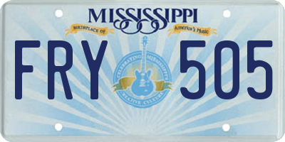 MS license plate FRY505