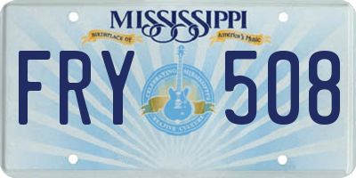 MS license plate FRY508