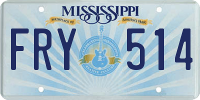 MS license plate FRY514