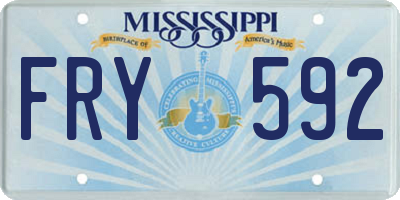 MS license plate FRY592