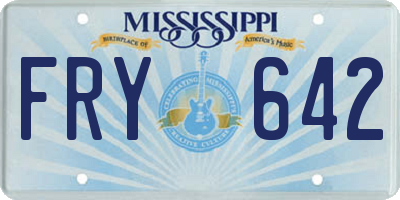 MS license plate FRY642