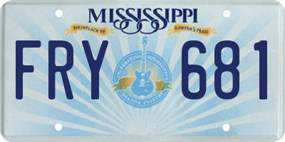 MS license plate FRY681