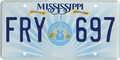 MS license plate FRY697