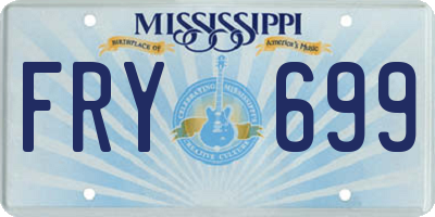 MS license plate FRY699