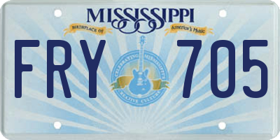 MS license plate FRY705