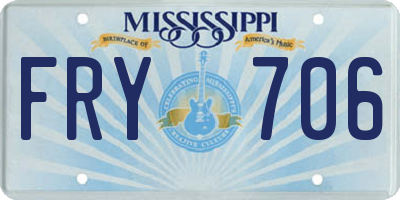 MS license plate FRY706