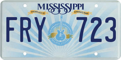 MS license plate FRY723