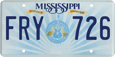 MS license plate FRY726