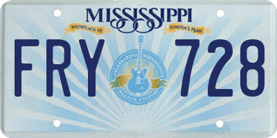 MS license plate FRY728