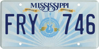 MS license plate FRY746