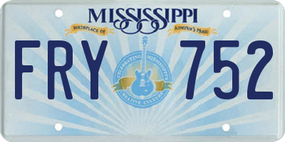 MS license plate FRY752