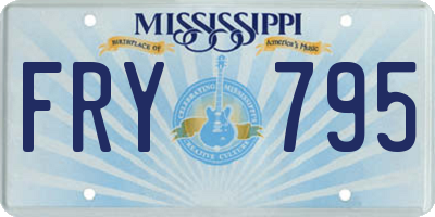 MS license plate FRY795