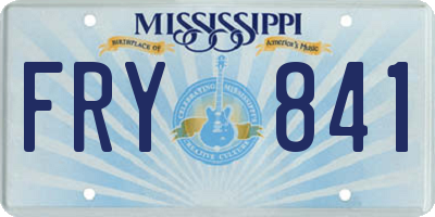 MS license plate FRY841